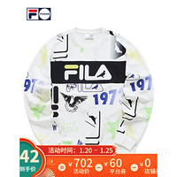 FILA FUSION X STAPLE斐乐男士套头卫衣2021春季新款圆领休闲卫衣 米色丛林-WT 180/100A/XL