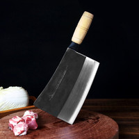 锻打菜刀油麻地三壹六陈枝记九江刀弯刀厨刀家用砍骨斩骨刀砍剁商用中式刀具 2号碳钢九江刀