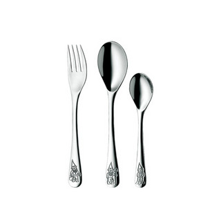 WMF 福腾宝 刀叉勺不锈钢高端牛排刀叉组合套装 儿童餐具3件套