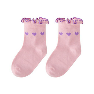 安奈儿童装女童新款袜子棉弹中袜 安娜粉 12-（1-2岁）