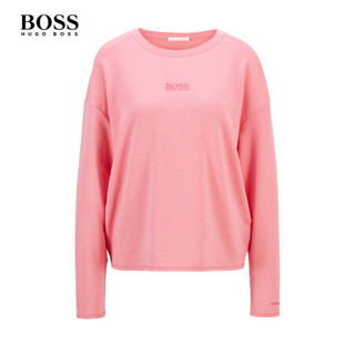 HUGO BOSS雨果博斯女士2021早春款徽标宽松运动衫 681-粉色 M
