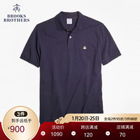 Brooks Brothers/布克兄弟男士修身Supima棉短袖Polo衫1000029185 4004-藏青色 L