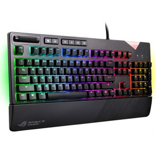 ROG 玩家国度 Strix Flare 110键 有线机械键盘 黑色 Cherry茶轴 RGB