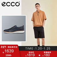 ECCO爱步商务正装皮鞋男 冬季德比鞋休闲鞋男 适动836744 午夜蓝83674401303 41