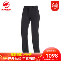 MAMMUT猛犸象Winter女秋冬防泼水软壳裤户外运动裤 黑色 40
