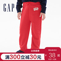 Gap男幼童运动休闲裤190561 LOGO洋气儿童长裤束脚裤子童装