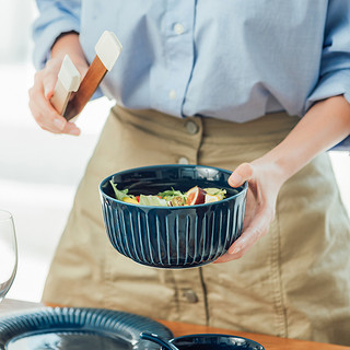 亿嘉创意北欧风饭碗家用陶瓷碗餐具单个吃面碗大号汤碗双耳碗汤盆（7英寸双耳碗 白色）