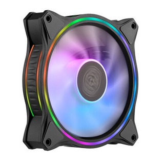 COOLER MASTER 酷冷至尊 MasterFan MF120 HALO ARGB 120mm 机箱散热风扇 黑色 3只装+风扇控制器