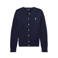 Ralph Lauren/拉夫劳伦女童 经典款迷你绞花式针织开襟衫32845 410-海军蓝 S