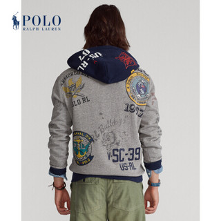 Ralph Lauren/拉夫劳伦男装 2020年冬季起绒布图案连帽衫12992 020-灰色 S