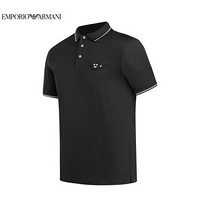 阿玛尼EMPORIO ARMANI奢侈品男装21春夏EA男士POLO衫 3K1FC6-1JTUZ BLACK-0999黑色 XXL