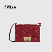 芙拉 FURLA 21SS春夏 奢侈品 MIMI系列迷你号女士深红色斜挎包