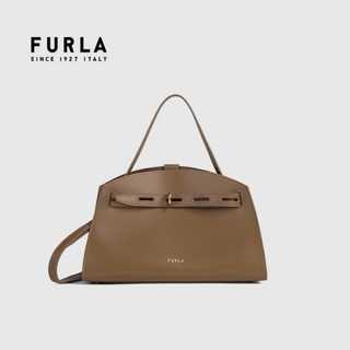 芙拉 FURLA 21SS春夏 奢侈品 MARGHERITA系列中号女士古铜色手提/斜挎包