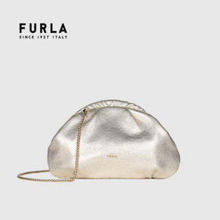 芙拉 FURLA 21SS春夏 奢侈品 EVENING系列小号女士金属色单肩/手拿包