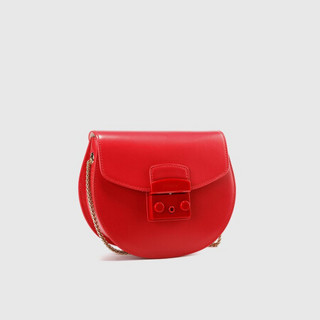 芙拉 FURLA 21SS春夏 奢侈品 METROPOLIS系列迷你号女士大红色斜挎包  BATJEP0