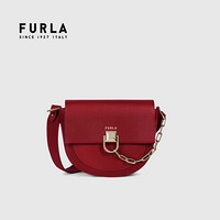 芙拉 FURLA 21SS春夏 奢侈品 MISS MIMI系列迷你号女士深红色斜挎包