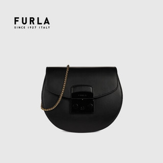 芙拉 FURLA 21SS春夏 奢侈品 METROPOLIS系列迷你号女士黑色斜挎包