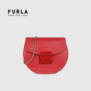 芙拉 FURLA 21SS春夏 奢侈品 METROPOLIS系列迷你号女士大红色斜挎包  BATJEP0