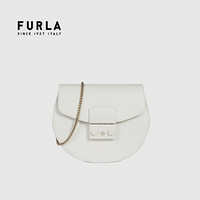 芙拉 FURLA 21SS春夏 奢侈品 METROPOLIS系列迷你号女士白色斜挎包