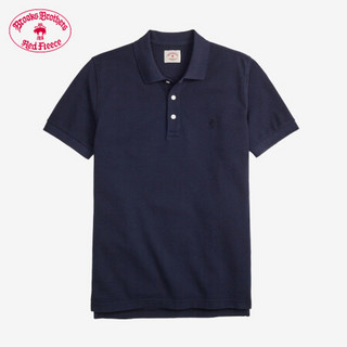 Brooks Brothers/布克兄弟男士修身纯棉质短袖Polo衫 4004-藏青色 M