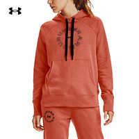 安德玛官方UA Rival女子抓绒运动连帽卫衣Under Armour1356323 红色688 XL