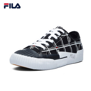 FILA × MIHARA 斐乐 CARVE 蔡徐坤力荐帆布鞋2020新款休闲板鞋男鞋 黑/斐乐白-BW 40