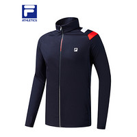 FILA ATHLETICS 斐乐男士针织上衣2021年春季新款专业运动高尔夫服 传奇蓝-NV 185/104A/XXL