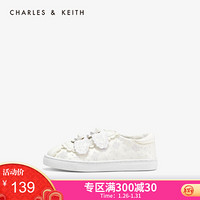 CHARLES＆KEITH童鞋CK9-71700049双蝴蝶结饰女童舒适休闲鞋 White白色 31
