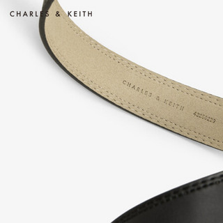CHARLES&KEITH皮带CK4-42250229金属方扣饰女士纯色腰带 Black黑色 L