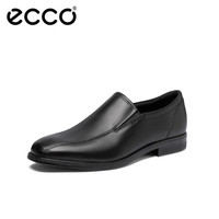 ecco 爱步 正装皮鞋简约真皮商务一脚蹬鞋乐福鞋 昆士敦858904 黑色85890401001 42
