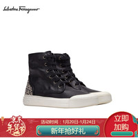 菲拉格慕(Salvatore Ferragamo)男士GANCINI牛皮革/织物运动鞋0735250_M _ 80(20FW秋冬)