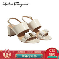 菲拉格慕(Salvatore Ferragamo)女士VARA牛皮革高跟鞋0725968_1D _ 80 （送女友）