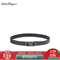 菲拉格慕(Salvatore Ferragamo)男士双面可调节式GANCINI牛皮革腰带0723916_C  _105（20FW秋冬）