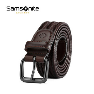 Samsonite/新秀丽皮带男士休闲商务皮带腰带针扣皮带  棕色 BW5 120C