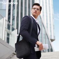 新秀丽斜挎包Samsonite男士单肩休闲商务单肩包黑色HO0*10
