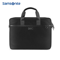 Samsonite/新秀丽公文包男士文件包简约轻便斜挎包单肩拼接手提包TW1 黑色