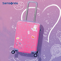 Samsonite 新秀丽 拉杆箱学生行李箱卡通旅行箱登机箱HB5 18英寸 粉色/紫色