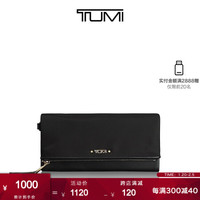 TUMI/途明Voyageur系列女士时尚翻盖长款钱包 黑色/0196379D
