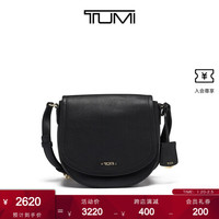 TUMI/途明 Voyageur系列 时尚皮质翻盖女士York单肩斜挎包 黑色/0196366D