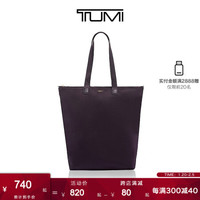 TUMI 途明 Voyageur系列女士时尚可折叠收纳大容量托特包 0196398BBY 黑莓色