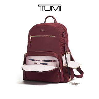 TUMI/途明Voyageur系列优雅现代女士双肩背包 马革红/0196300COR