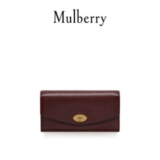 Mulberry/玛珀利 Darley系列 牛皮 长款钱包 RL4612 酒红色