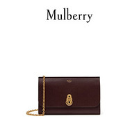 Mulberry/玛珀利 Amberley系列牛皮革小号链条包单肩斜挎包手拿包RL5225 酒红色K195