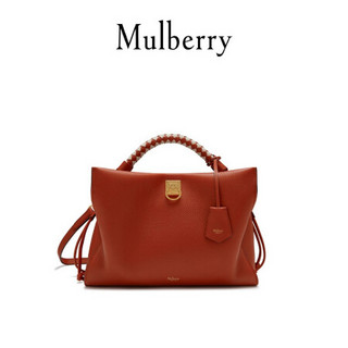 Mulberry/玛珀利女包秋冬新款Iris系列中号手提斜挎单肩包HH6266 深红色