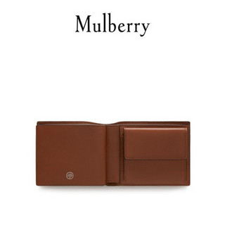 Mulberry/玛珀利秋冬新款 橡棕色皮革8 卡槽零钱袋钱包 RL4918 橡棕色G110