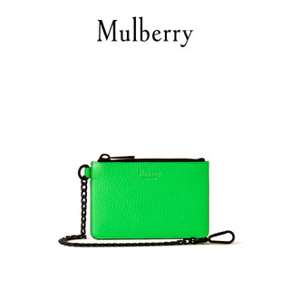 Mulberry/玛珀利2021春夏新款拉链零钱包链条手拿包RL6377 荧光绿