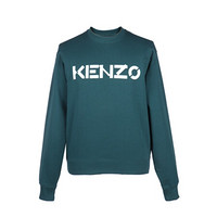 高田贤三 KENZO 20秋冬 男士棉质胶印logo印花圆领长袖卫衣 墨绿色 FA6 5SW000 4MD 73 M码 175/84A