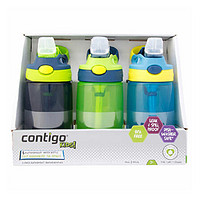 Contigo 康迪克 儿童防漏吸管杯 414ml*3个