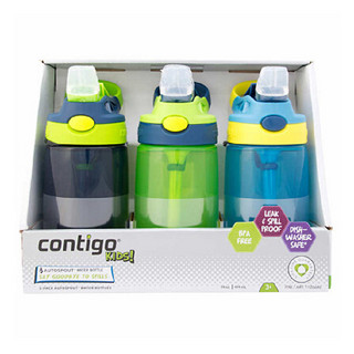 考拉海购黑卡会员：Contigo 康迪克 儿童防漏吸管杯 414ml*3个