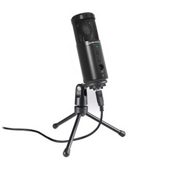 audio-technica 铁三角 ATR2500USB 指向性电容USB麦克风电脑轻松连接直播K歌录音配音专业话筒支架套装